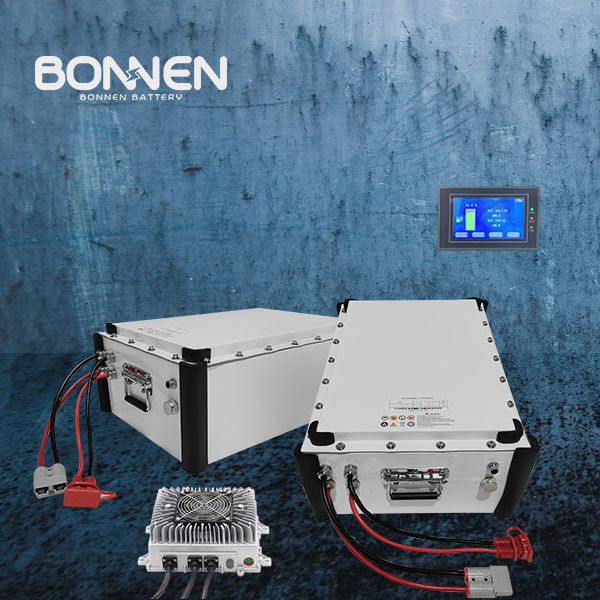 96V 4.8KWH 50Ah Li-Ion Boat Battery Pack Monitoreo LCD remoto Cuerpo de aluminio