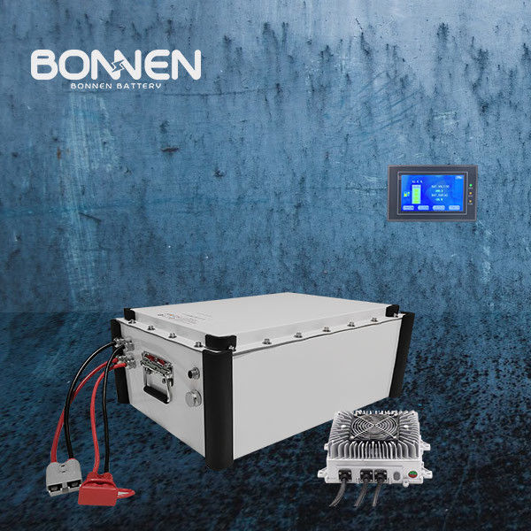 96V 4.8KWH 50Ah Li-Ion Boat Battery Pack Monitoreo LCD remoto Cuerpo de aluminio